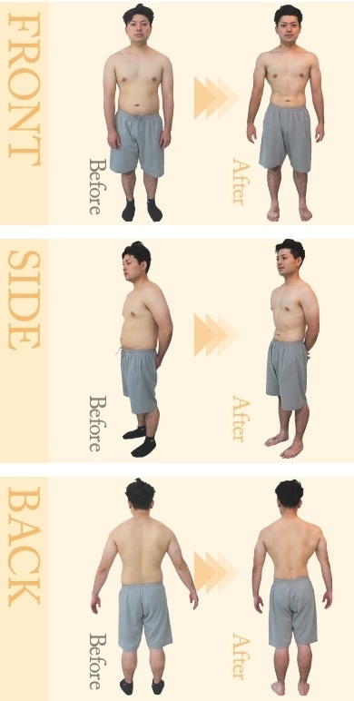 K・Y様 トレーニング前とトレーニング後の比較画像